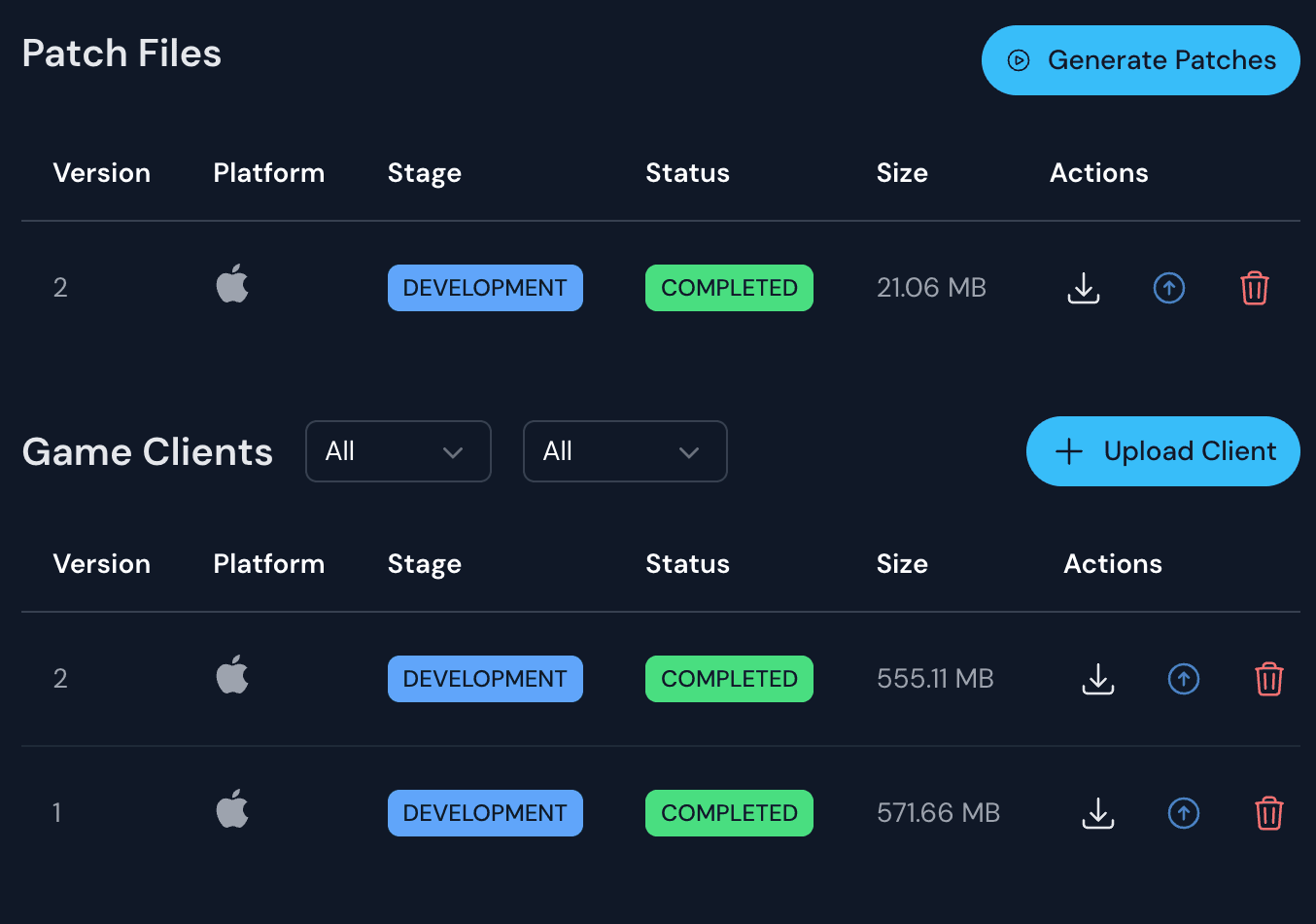 Game and Patch management